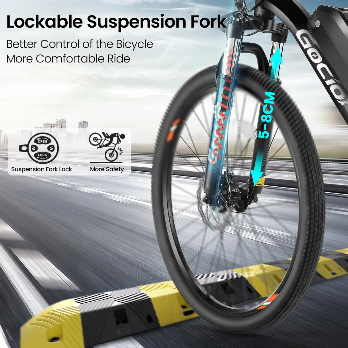 26" Electric Bike, 350W Electric Bike for Adults 19.8MPH Electric Mountain Bike, LCD, Lockable Suspension Fork, 374.4Wh 36V Battery UL2849, 21-Speed Mountain E-Bikes Adult Electric Bicycle