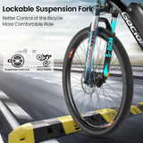 26" Electric Bike, 350W Electric Bike for Adults 19.8MPH Electric Mountain Bike, LCD, Lockable Suspension Fork, 374.4Wh 36V Battery UL2849, 21-Speed Mountain E-Bikes Adult Electric Bicycle