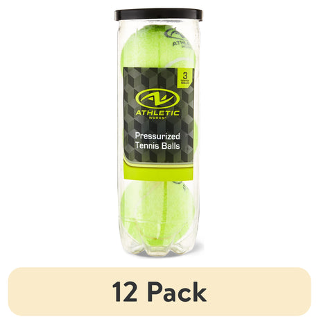 (12 Pack)  Pressurized Tennis Balls, 3-Pack, All Court Use