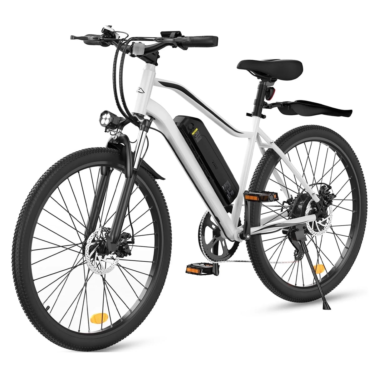 500W Electric Mountain Bike -50Miles 20MPH Speed All-Terrain E-Bike with 330Lbs Capacity, UL Certified, Perfect Gift for Adults,White