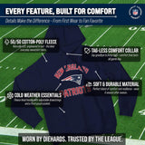 NFL Adult Gameday Hooded Sweatshirt - Poly Fleece Cotton Blend - Stay Warm and Represent Your Team in Style