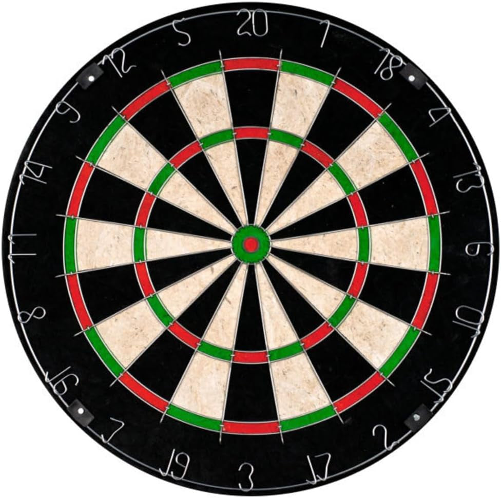 Bristle Dart Board, Tournament Sized Indoor Hanging Number Target Game for Steel Tip Darts- Dartboard with Mounting Hardware by
