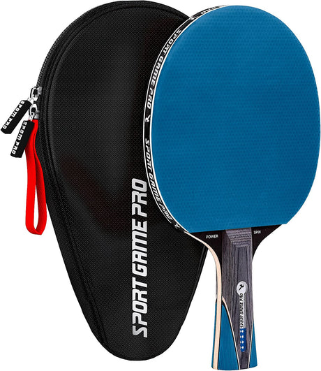 Ping Pong Paddle with Killer Spin + Case for Free - Professional Table Tennis Racket for Beginner and Advanced Players - Improve Your Ping Pong Skills with JT Ping Pong Paddle Set