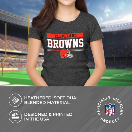 NFL Women'S Team Block plus Sized Relaxed Fit T-Shirt - Charcoal Tagless Tee - Perfect Comfort & Style