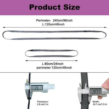 18Mm Nylon Climbing Sling Runner, 23KN Nylon Rope,Apply to Rock Climbing, Mountaineering, Hiking, Downhill, Emergency Equipment, Etc