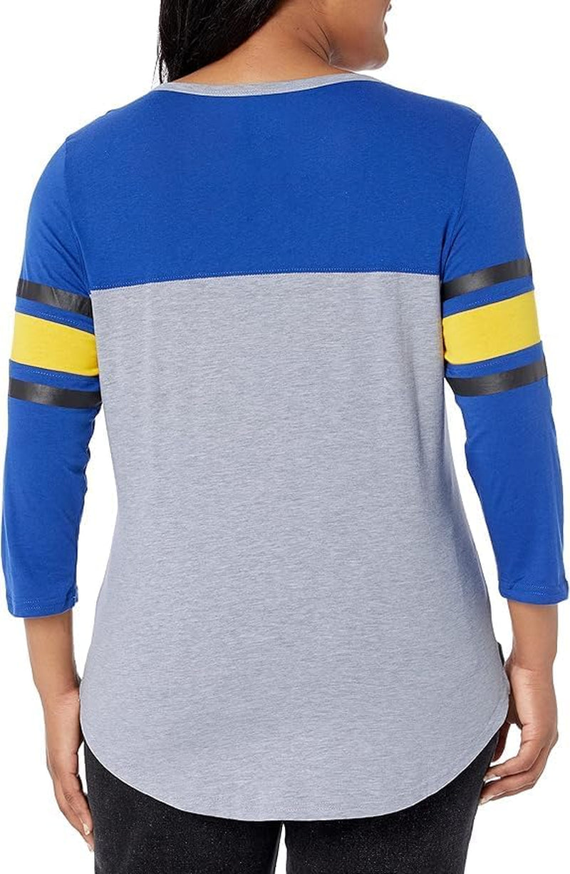 Women'S NBA Official Raglan Baseball 3/4 Long Sleeve Shirt