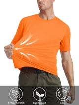 Men'S Short Sleeve UPF 50+ T-Shirt Quick Dry Rash Guard Athletic Running Swim Top Tee Performance Water Shirts