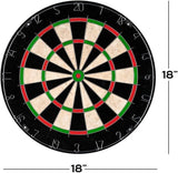 Bristle Dart Board, Tournament Sized Indoor Hanging Number Target Game for Steel Tip Darts- Dartboard with Mounting Hardware by