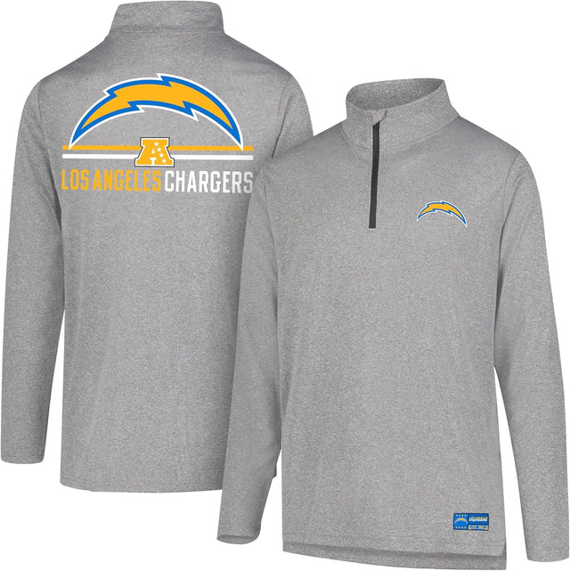 Adults NFL Official Super Soft Quarter Zip Long Sleeve T-Shirt