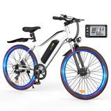 500W Electric Mountain Bike -50Miles 20MPH Speed All-Terrain E-Bike with 330Lbs Capacity, UL Certified, Perfect Gift for Adults,White