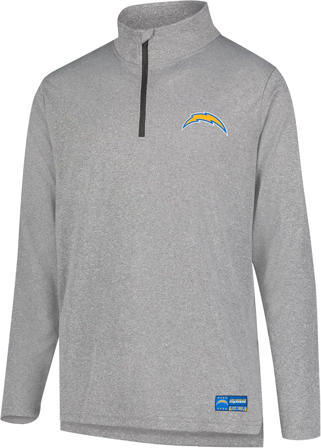 Adults NFL Official Super Soft Quarter Zip Long Sleeve T-Shirt