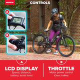 27.5" Cadence 36V Adult Electric Comfort Bike, Fits Riders 5'0"+, Gray, Unisex