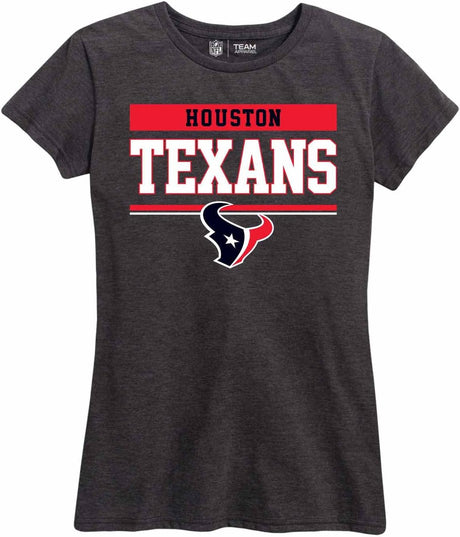 NFL Women'S Team Block plus Sized Relaxed Fit T-Shirt - Charcoal Tagless Tee - Perfect Comfort & Style