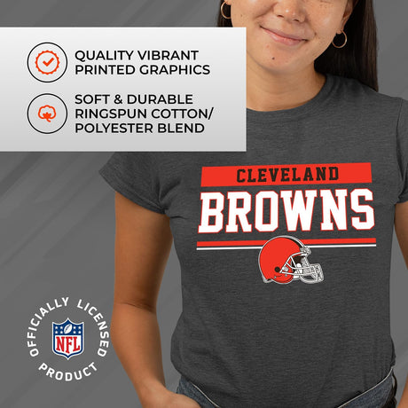 NFL Women'S Team Block plus Sized Relaxed Fit T-Shirt - Charcoal Tagless Tee - Perfect Comfort & Style