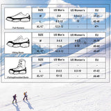 Crampons Ice Cleats Traction Snow Grips for Boots Shoes Women Men anti Slip 19 Stainless Steel Spikes Safe Protect for Hiking Fishing Walking Climbing Mountaineering