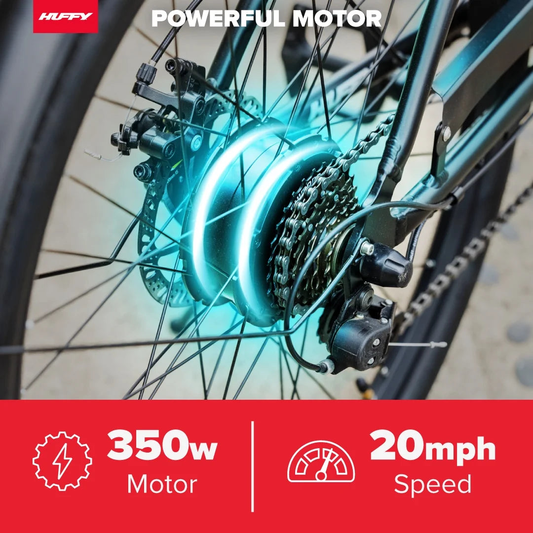 27.5" Cadence 36V Adult Electric Comfort Bike, Fits Riders 5'0"+, Gray, Unisex