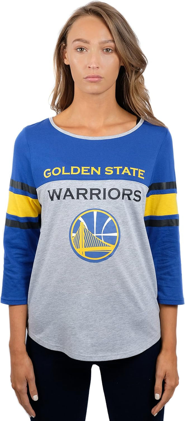 Women'S NBA Official Raglan Baseball 3/4 Long Sleeve Shirt