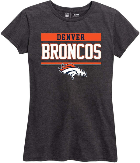 NFL Women'S Team Block plus Sized Relaxed Fit T-Shirt - Charcoal Tagless Tee - Perfect Comfort & Style