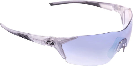 Lightweight Adult Sport Baseball Sunglasses Durable Mens, Scratch Resistant - White Blue Mirror