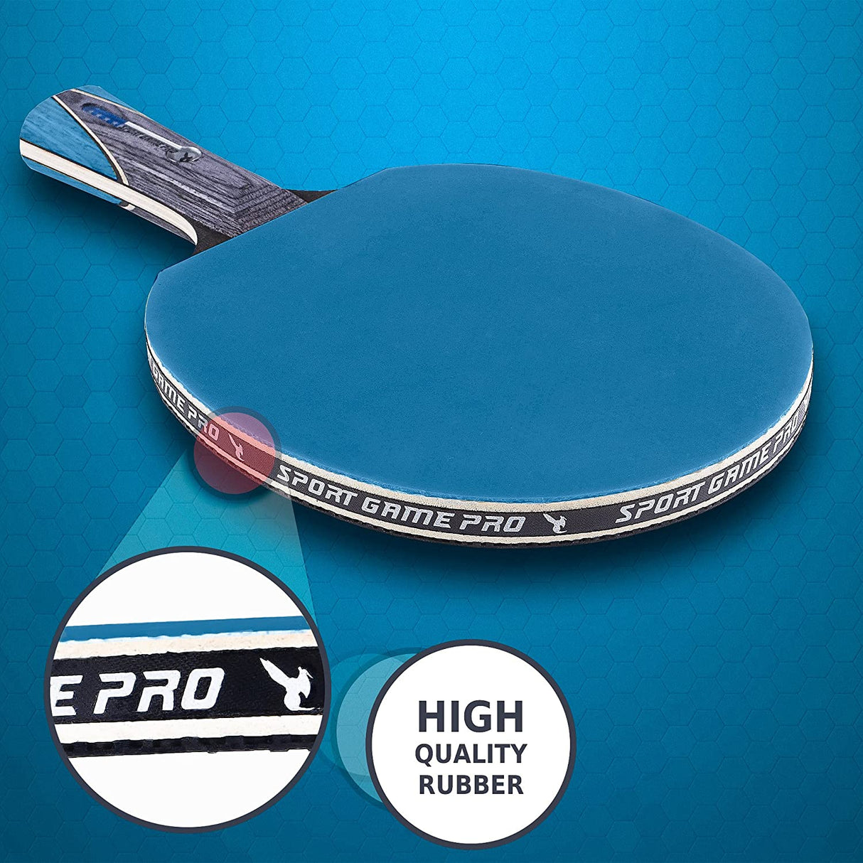 Ping Pong Paddle with Killer Spin + Case for Free - Professional Table Tennis Racket for Beginner and Advanced Players - Improve Your Ping Pong Skills with JT Ping Pong Paddle Set