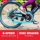 27.5" Cadence 36V Adult Electric Comfort Bike, Fits Riders 5'0"+, Gray, Unisex