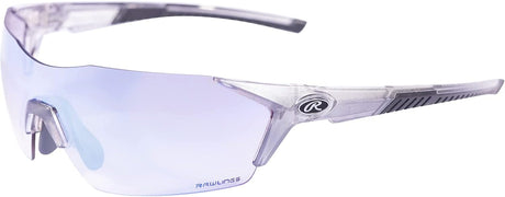 Lightweight Adult Sport Baseball Sunglasses Durable Mens, Scratch Resistant - White Blue Mirror