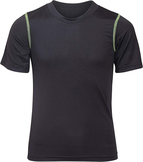 Boys Youth Dry Fit T-Shirt - 4 Pack Active Athletic Performance Short Sleeve Shirts for Teens (Sizes: 4-18)