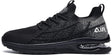 Women'S Air Running Shoes Breathable Athletic Tennis Shoes Sport Walking Sneakers Black 10