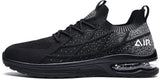 Women'S Air Running Shoes Breathable Athletic Tennis Shoes Sport Walking Sneakers Black 10